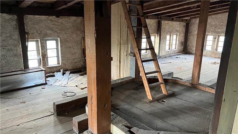 Blick auf den Dachboden der Alten Seefahrtschule von 1856/1858.