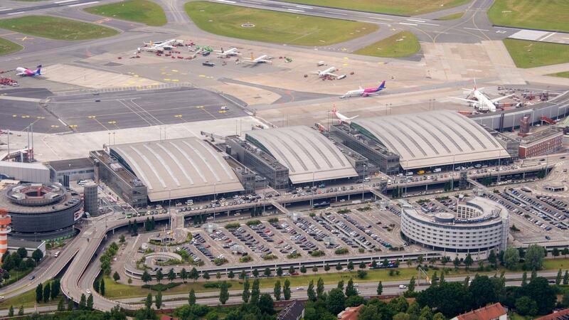 Blick auf den Hamburg Airport Helmut Schmidt.