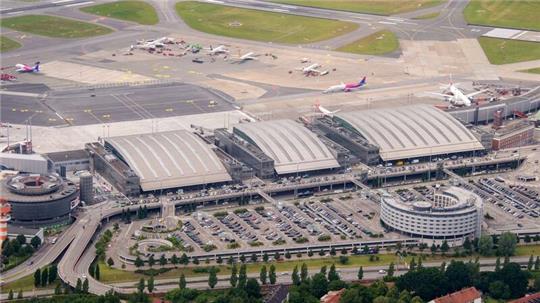 Blick auf den Hamburg Airport Helmut Schmidt.