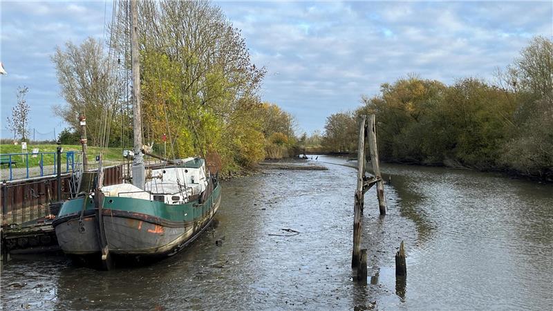 Blick auf den historischen Borsteler Hafen.
