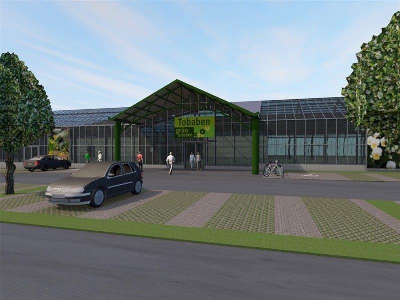 Blick auf den neuen Eingang.