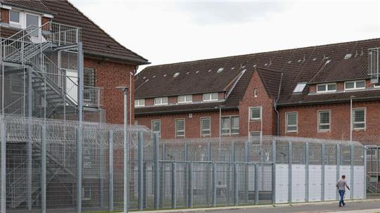 Blick auf die Abschiebehaftanstalt in Glückstadt für Schleswig-Holstein, Hamburg und Mecklenburg-Vorpommern.