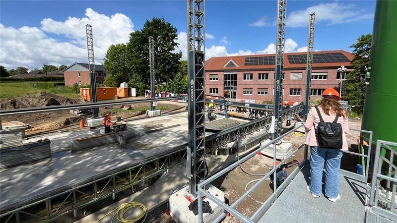 Blick auf die Baustelle.