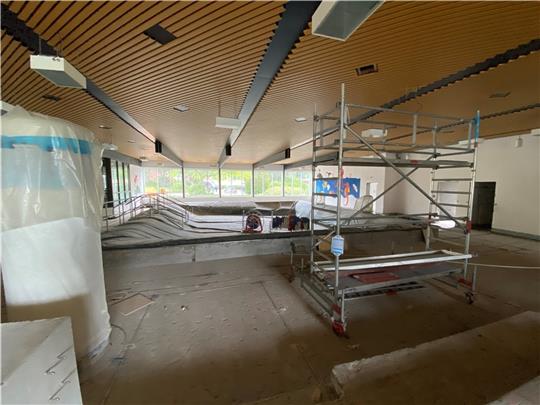 Blick auf die Baustelle im Hallenbad Neu Wulmstorf. Archivfoto: Gemeinde