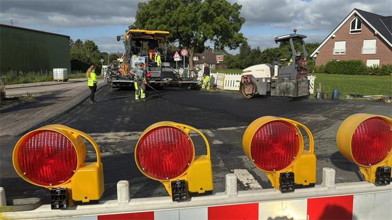 Straßensanierung: K32 wird freigegeben – Nächste Baustelle steht bevor Blick auf die Baustelle in Bassenfleth.