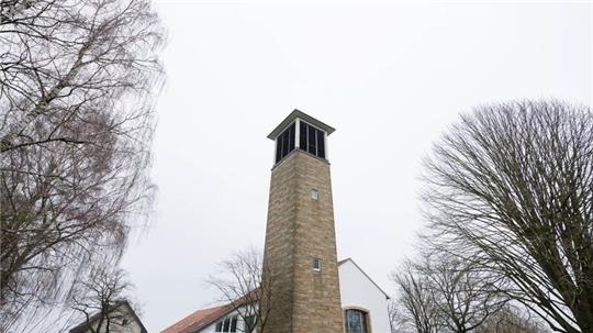 Blick auf die Evangelisch-lutherische König-Christus Kirche Oesede.
