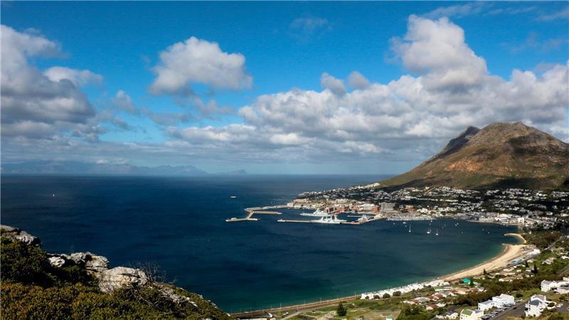 Studie: Verlust Weißer Haie schädigt Ökosystem des Meeres Blick auf die False Bay südlich von Kapstadt (Archivbild)