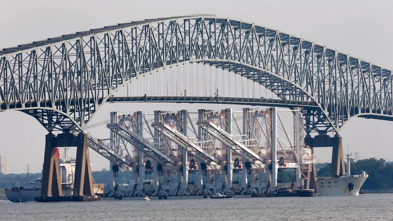 Baltimore: Brücke stürzt nach Schiffskollision ein Blick auf die Francis Scott Key Bridge in Baltimore (Archivbild).