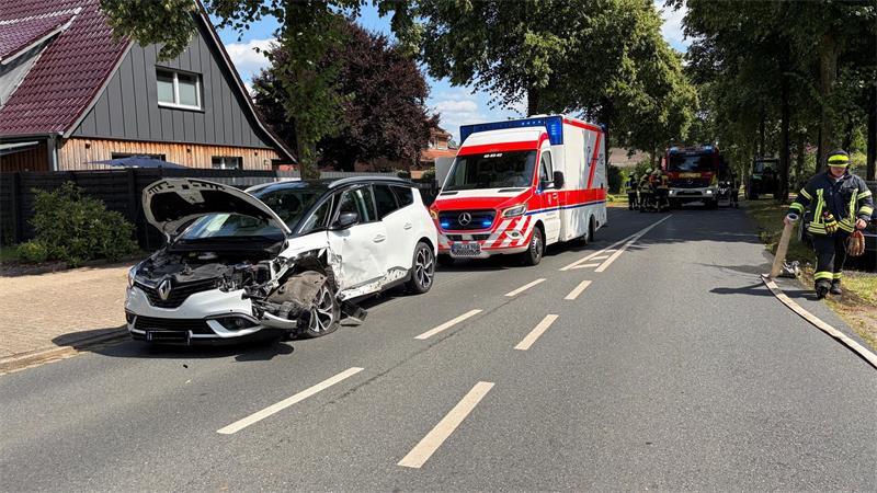 Gefahr auf der Autobahn: Fußgänger läuft auf A39 herum Blick auf die Unfallstelle.