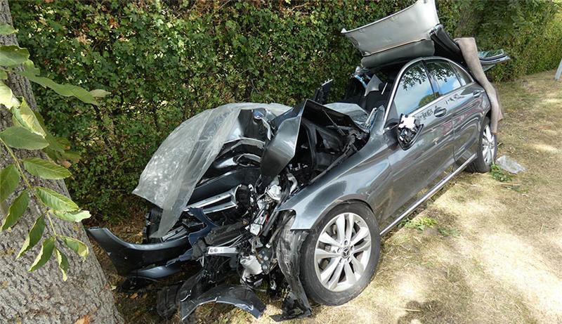 Blick auf die Unfallstelle. Foto: Polizei