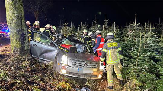 Blick auf die Unfallstelle auf der B3 in Buxtehude.