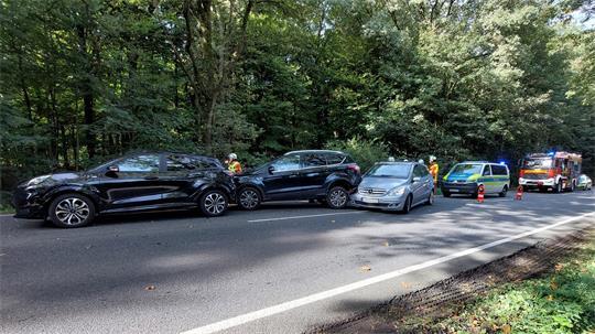 Blick auf die Unfallstelle auf der Bundesstraße 73 zwischen Himmelpforten und Düdenbüttel.
