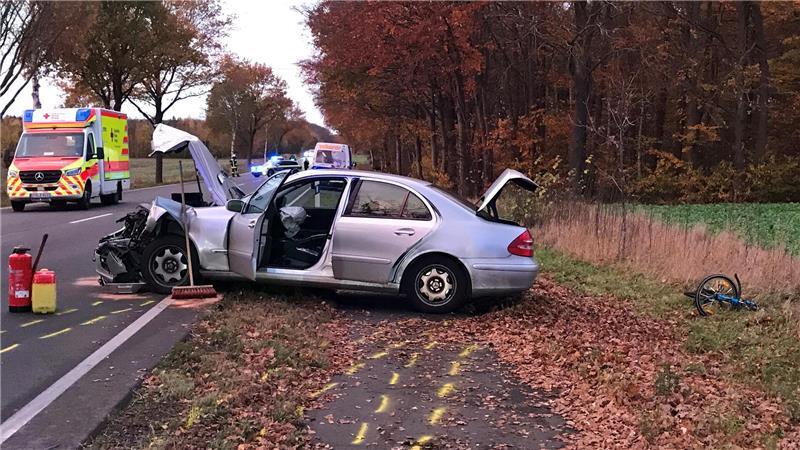 Blick auf die Unfallstelle in Dollern.