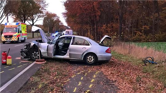 Blick auf die Unfallstelle in Dollern.