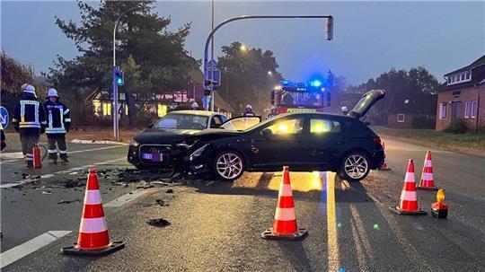 Blick auf die Unfallstelle in Dollern.