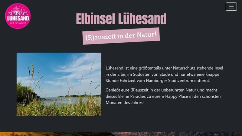 Neue Pächter auf Lühesand: Dauercamper protestieren gegen Preise Blick auf die neue Internetpräsenz