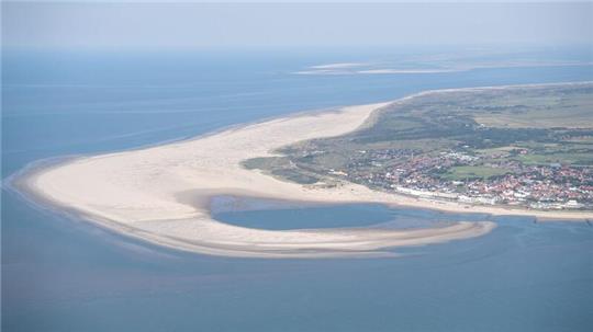 Blick auf die ostfriesische Insel Borkum.