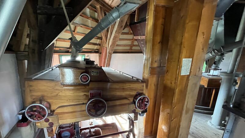 Blick in das Innere der Mühle.