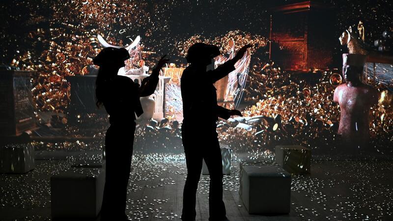 Große Nachfrage: Tutanchamun-Ausstellung bleibt länger in Hamburg Blick in die immersive Tutanchamun-Ausstellung in Hamburg.
