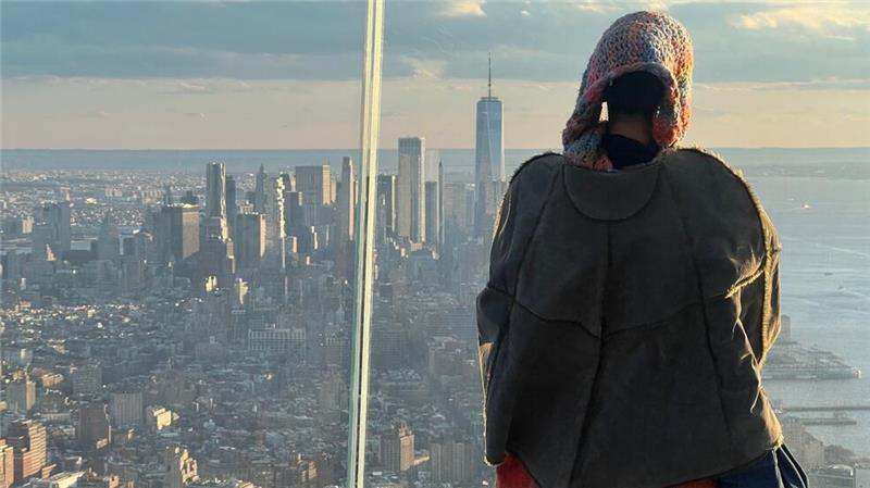 Teure beste Aussicht - New Yorks Wolkenkratzer im Wettbewerb Blick nach Downtown.