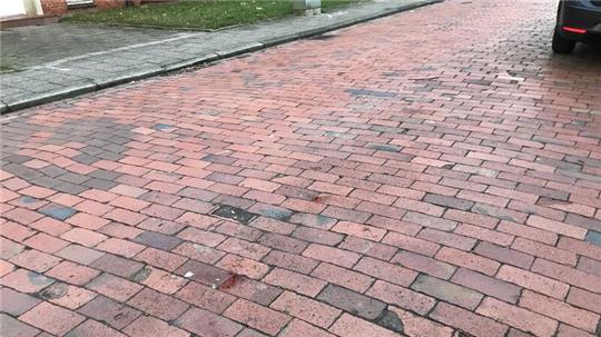 Blutspuren führen zu der Stelle, an der der 56-Jährige offensichtlich zusammenbrach. Foto: Reese-Winne