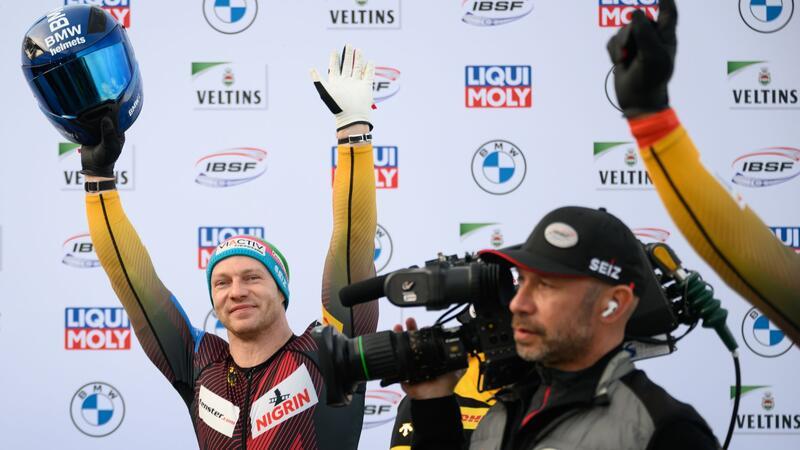 Ziele von Bob-Rekordchampion Friedrich klar definiert Bob-Pilot Francesco Friedrich jubelt nach seinem WM-Sieg.