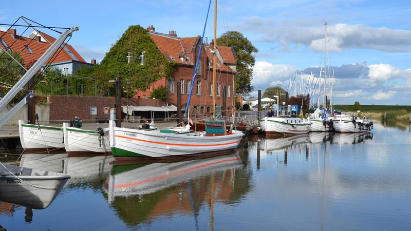 Börteboote im Freiburger Hafen.