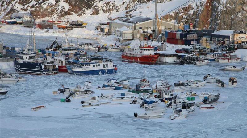 Grönlands Klima-Zwiespalt - und was Trump damit zu tun hat Boote und Schiffe im Hafen von Ilulissat.