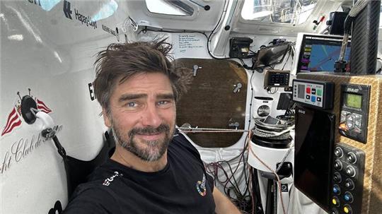 Boris Herrmann, Skipper, an Bord der „Malizia - Seaexplorer“.