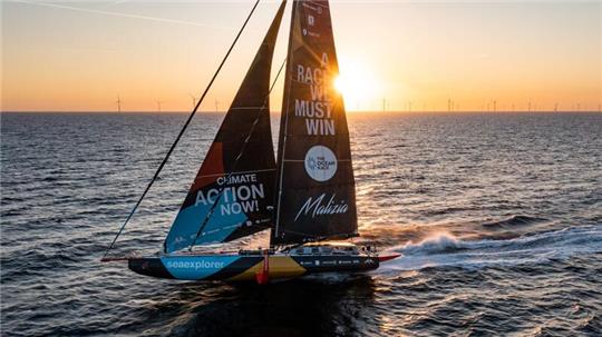 Boris Herrmanns Yacht „Malizia - Seaexplorer“, hier im Ocean-Race-Einsatz, nimmt aktuell am 16. Transat Jacques Vabre teil.
