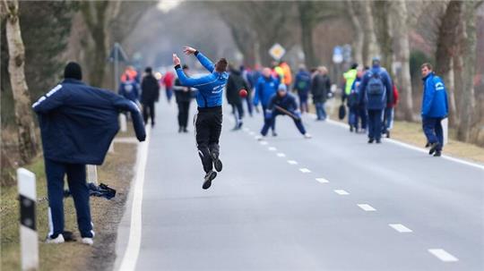 Boßelsportler in Wittmund.