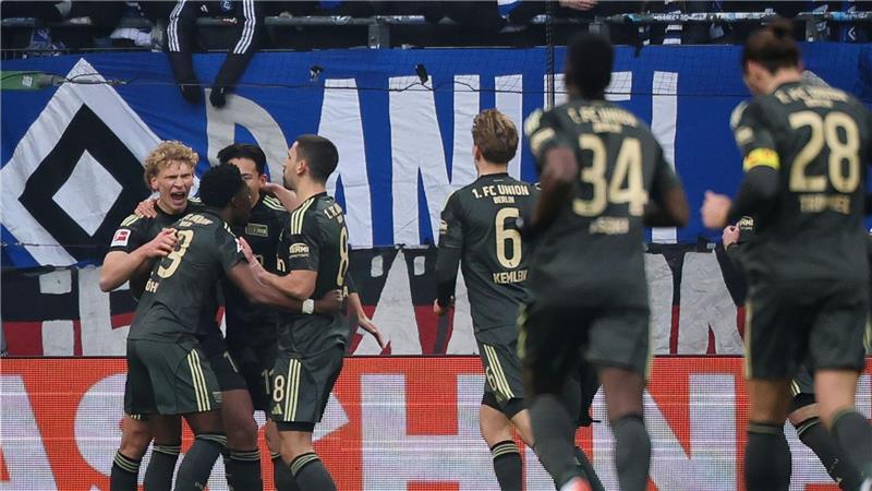 Brachte Union Berlin in Führung: Leopold Querfeld (l)