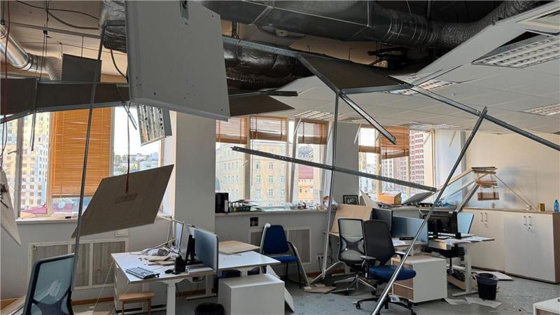 Ungarn blockiert EU-Erklärung zu russischem Raketenangriff Büroräume der EU-Vertretung in Kiew wurden durch den russischen Angriff schwer beschädigt. (Archivbild)