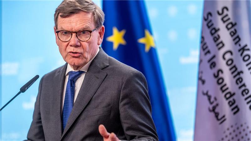 Bundesaußenminister Johann Wadephul (CDU) spricht auf der dritten Internationalen Sudan-Konferenz.