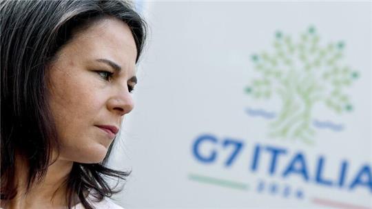 Bundesaußenministerin Annalena Baerbock beim Treffen der G7-Außenminister in Capri.