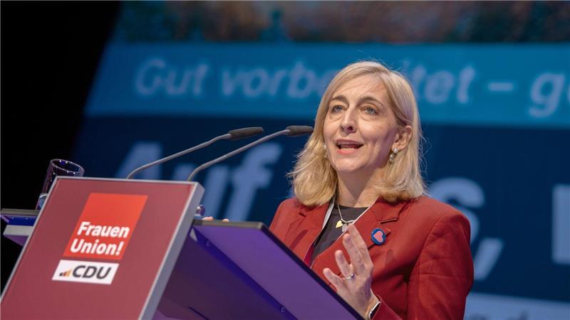 Gesundheitsministerin Warken neue Chefin der Frauen-Union Bundesgesundheitsministerin NIna Warken bei ihrer Antrittsrede.