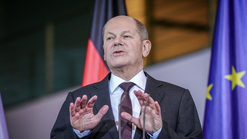 Kallas und Kanzler Scholz beim Matthiae-Mahl Bundeskanzler Olaf Scholz gibt im Bundeskanzleramt eine Pressekonferenz.