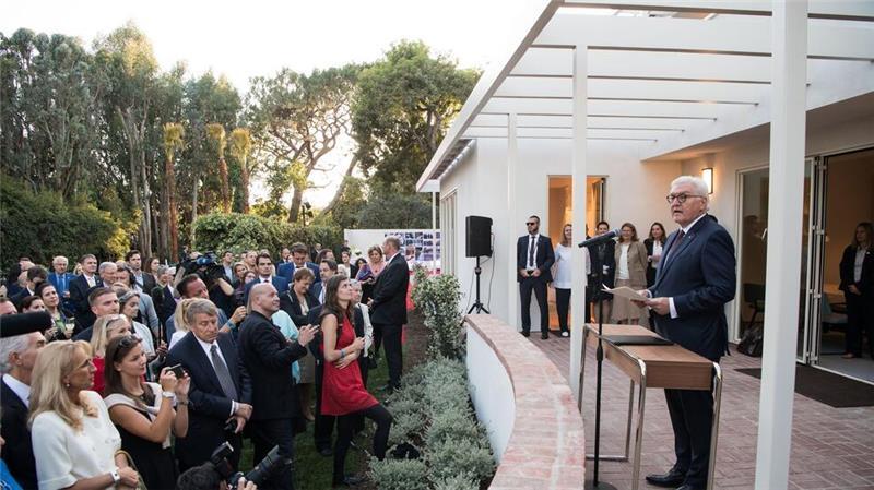Bundespräsident Frank-Walter Steinmeier bei der Eröffnung vom Thomas Mann House (TMH) am 18. Juni 2018. (Archivbild)