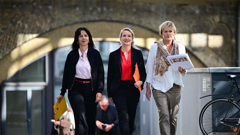 Bundespressekonferenz in Berlin: Linke-Spitze mit Eralp, Schwerdtner und Oldenburg nach Wahlen in Berlin und MV