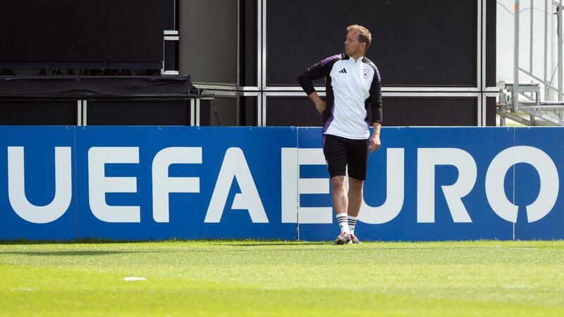 Nagelsmanns EM-Zündfunke: „Das ganze Land fiebert“ Bundestrainer Julian Nagelsmann beim Abschlusstraining in Herzogenaurach.