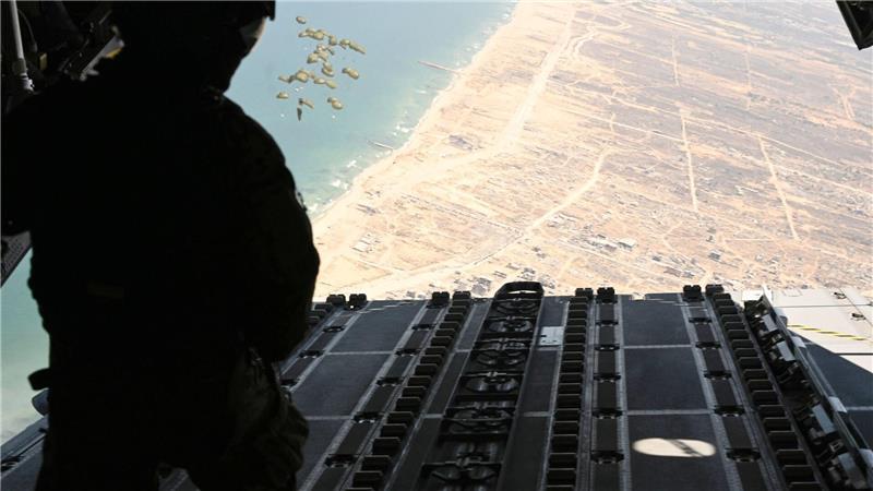 Bundeswehr hat über Gaza 192 Tonnen Hilfsgüter abgeworfen Bundeswehr setzt erneut Hilfsgüter über Gaza ab