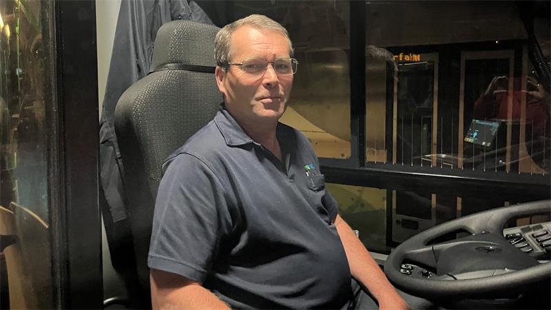 Busfahrer Götz Schimmelpfeng.