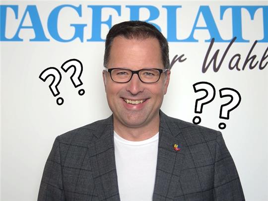 CDU-Kandidat Kai Seefried im „Fragensprint“