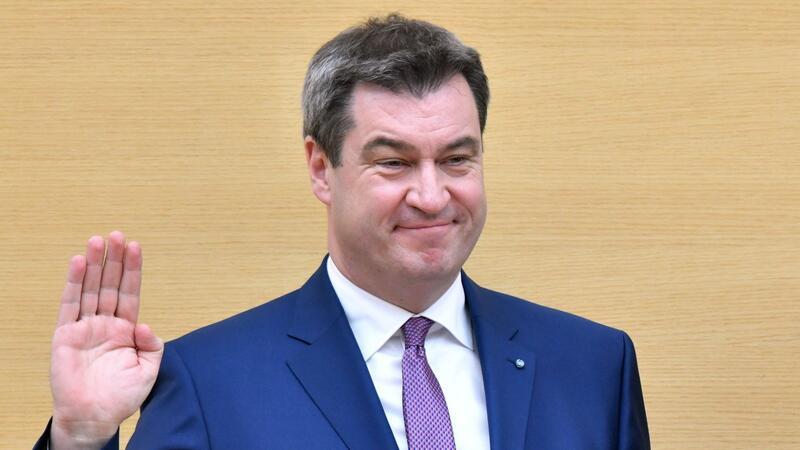 Bayern: Raue Töne und Kampfansagen nach Söder-Wahl CSU-Chef Markus Söder ist erneut als bayerischer Ministerpräsident gewählt worden.
