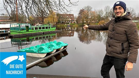 Chris Duwe möchte im kommenden Jahr eine schwimmende Sauna im Holzhafen eröffnen.