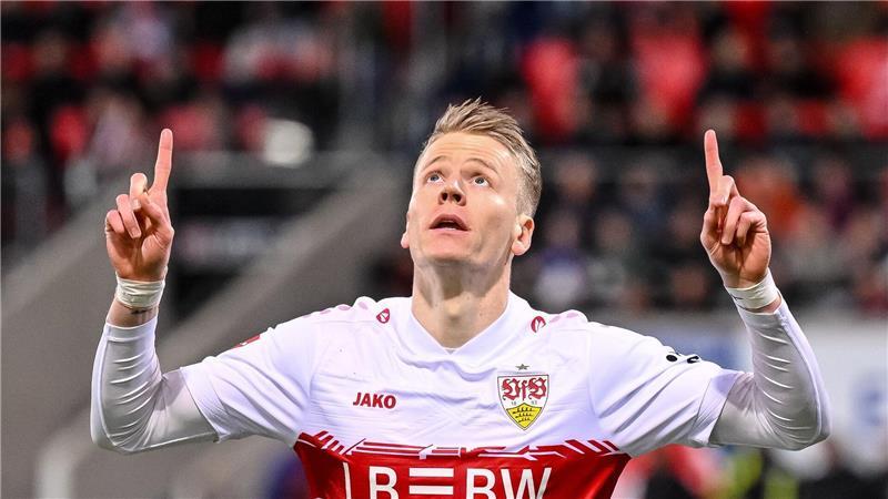 Chris Führich jubelte über seinen Treffer zum zwischenzeitlichen 1:0.