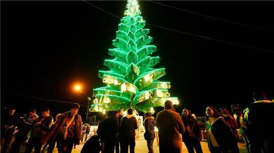 Christen feiern Weihnachten in Syrien. 