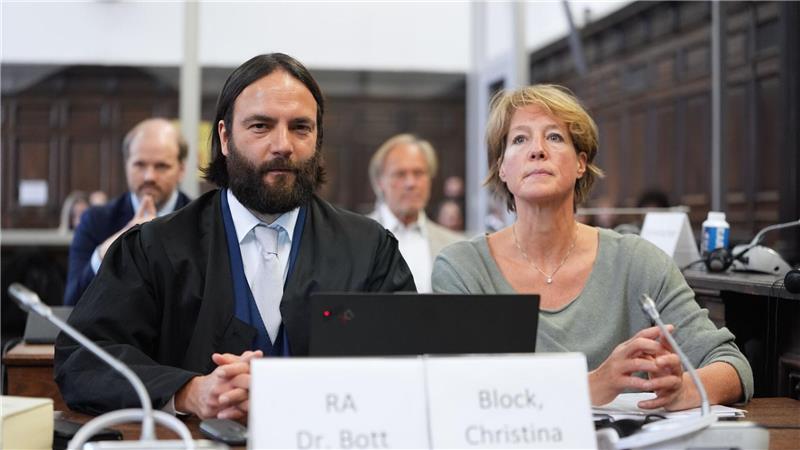 Christina Block bestreitet die Vorwürfe der Anklage.