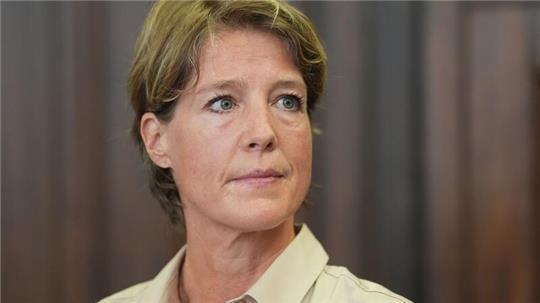 Christina Block im Gerichtssaal.