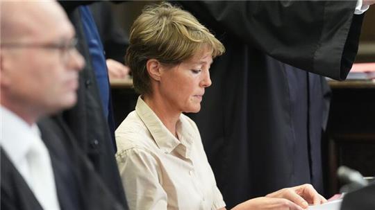 Christina Block während des Prozesses wegen mutmaßlicher Kindesentführung im Landgericht Hamburg.